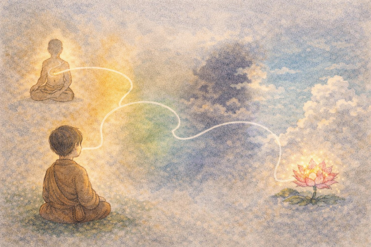Illustration for Ānāpānassati sutta - Mindfulness while Breathing In and Out